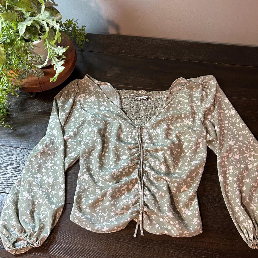 Abercrombie & Fitch Sage Floral Blouse